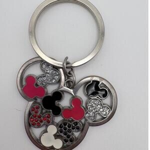 Disney Red, White, and Black Mickey Keychain